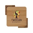 Brandon IV 4-Piece Bamboo Coaster Set | https://www.bestnamebadges.com