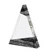 Vega Triangle Crystal with Marble Trim | https://www.bestnamebadges.com