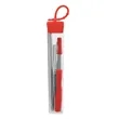 Cosmopolitan 7-Piece, 2-Straw Stainless Steel Set | https://www.bestnamebadges.com