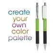 Color-Pop Plunge-Action Aluminum Ballpoint Pen | https://www.bestnamebadges.com