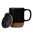 Kenya 14 oz. Ceramic Mug With Cork Base | https://www.bestnamebadges.com