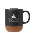 Kenya 14 oz. Ceramic Mug With Cork Base | https://www.bestnamebadges.com