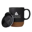 Kenya 14 oz. Ceramic Mug With Cork Base | https://www.bestnamebadges.com