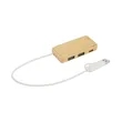 Douglas Bamboo Dual USB Hub | https://www.bestnamebadges.com