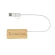 Douglas Bamboo Dual USB Hub | https://www.bestnamebadges.com