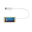 Douglas Bamboo Dual USB Hub | https://www.bestnamebadges.com