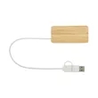 Douglas Bamboo Dual USB Hub | https://www.bestnamebadges.com