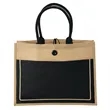 Camden Natural Jute Tote | https://www.bestnamebadges.com