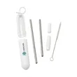 Paloma 5-Piece Stainless Steel Straw Set | https://www.bestnamebadges.com
