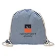 Huron Recycled Cotton Drawstring Tote | https://www.bestnamebadges.com