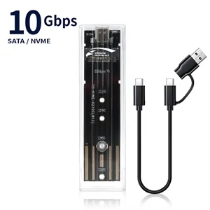 Portable Type-C M.2 NVME/NGFF SSD Hard Drive Enclosure