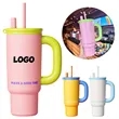 24oz Colorful Insulated Mug with Handle Dual Lid | https://www.bestnamebadges.com