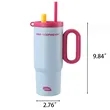 24oz Colorful Insulated Mug with Handle Dual Lid | https://www.bestnamebadges.com