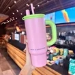 24oz Colorful Insulated Mug with Handle Dual Lid | https://www.bestnamebadges.com