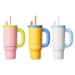 24oz Colorful Insulated Mug with Handle Dual Lid | https://www.bestnamebadges.com