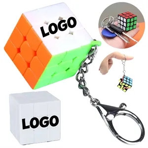 Custom Logo Fun Cube Keychain Stress Toy Gift