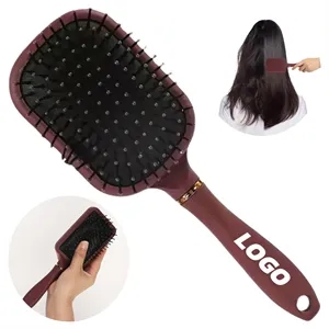 Custom Paddle Cushion Hair Brush With Logo Comfortable