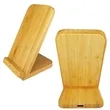 Custom Bamboo Stand Wireless Charger Eco Friendly Design | https://www.bestnamebadges.com