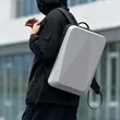 Hard Shell Laptop Backpack Protective Travel Custom Logo | https://www.bestnamebadges.com