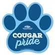Paw Print Car Magnet 5.75 x 5.75 | https://www.bestnamebadges.com