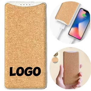 Eco Friendly 10000mAh Power Bank Cork Exterior Portable