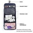 Roll Up Cosmetic Bag Compact Organizer for Travel Daily Use | https://www.bestnamebadges.com