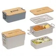 Chuckwagon Stackable Lunch Box With Bamboo Lid & Utensils | https://www.bestnamebadges.com