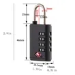 TSA 4 Digit Travel Suitcase Code Padlock Luggage Locks | https://www.bestnamebadges.com