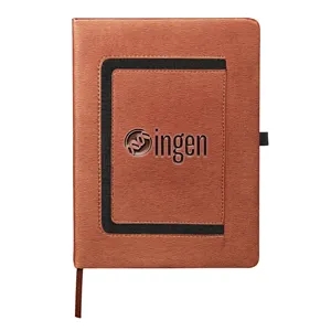 Leeman Roma Journal With Horizontal Phone Pocket 7.5" x 9...