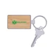 Bamboo & Metal Rectangle Keychain | https://www.bestnamebadges.com