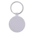 Bamboo & Metal Round Keychain | https://www.bestnamebadges.com