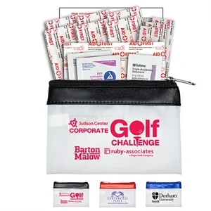 14 Piece First Aid Kit in Colorful Zipper Vinyl Pouch
