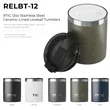 RTIC 12oz Stainless Steel Ceramic-Lined Lowball Tumblers | https://www.bestnamebadges.com