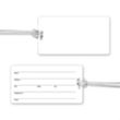 Ultra-Thin Luggage Tag with Clear Strap | https://www.bestnamebadges.com