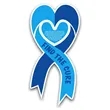 Ribbon Heart Car Sign Magnet | https://www.bestnamebadges.com