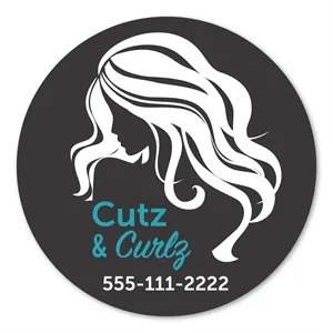 2.5 In Circle Perm Standard Label | https://www.bestnamebadges.com