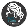 2.5 In Circle Perm Standard Label | https://www.bestnamebadges.com
