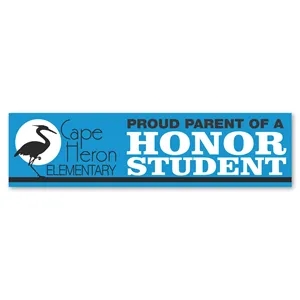 3 X 11.5 In Rect Perm Bumper Sticker | https://www.bestnamebadges.com