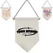 Canvas Wall Hanging with Rod Blank Banner Flags | https://www.bestnamebadges.com