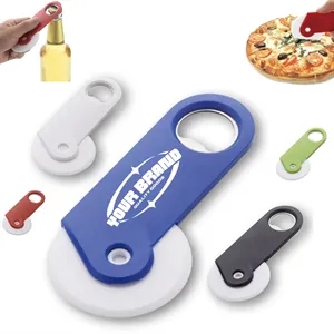 2 in 1 Mini Bottle Opener Portable And Pizza Slicer Tool