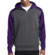 Sport-Tek® Tech Fleece Colorblock 1/4-Zip Hooded Sweatshirt | https://www.bestnamebadges.com