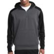 Sport-Tek® Tech Fleece Colorblock 1/4-Zip Hooded Sweatshirt | https://www.bestnamebadges.com