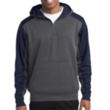 Sport-Tek® Tech Fleece Colorblock 1/4-Zip Hooded Sweatshirt | https://www.bestnamebadges.com