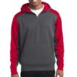 Sport-Tek® Tech Fleece Colorblock 1/4-Zip Hooded Sweatshirt | https://www.bestnamebadges.com