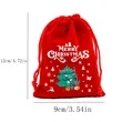 Christmas Candy Snacks Apples Gift Bags Drawstring Pouches | https://www.bestnamebadges.com