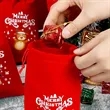 Christmas Candy Snacks Apples Gift Bags Drawstring Pouches | https://www.bestnamebadges.com