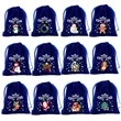 Christmas Candy Snacks Apples Gift Bags Drawstring Pouches | https://www.bestnamebadges.com