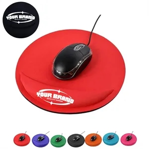 Round Soft Wrist Protected Cushion Non- for slip Mouse Pad
