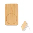 Mag Max Bamboo Wireless Charger Power Bank | https://www.bestnamebadges.com