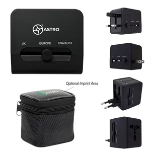 20W Universal Travel Adapter With Type-C | https://www.bestnamebadges.com